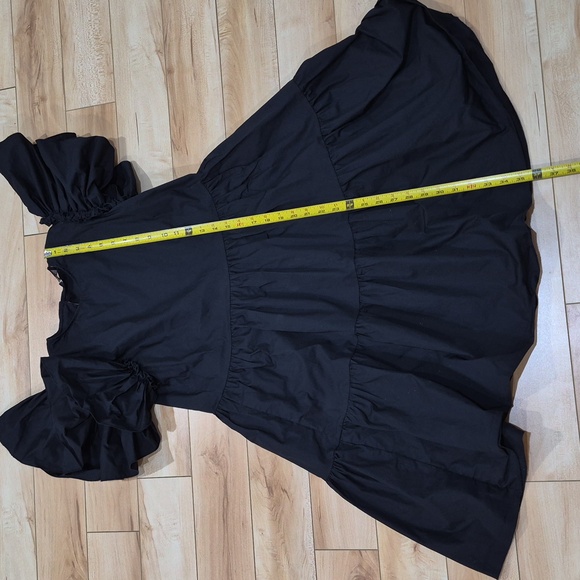 Chepe Women's Size Small Black Puff-Sleeve Dress - Picture 5 of 7